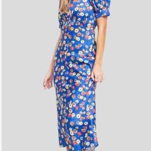 ASOS Blue Floral Midi Dress